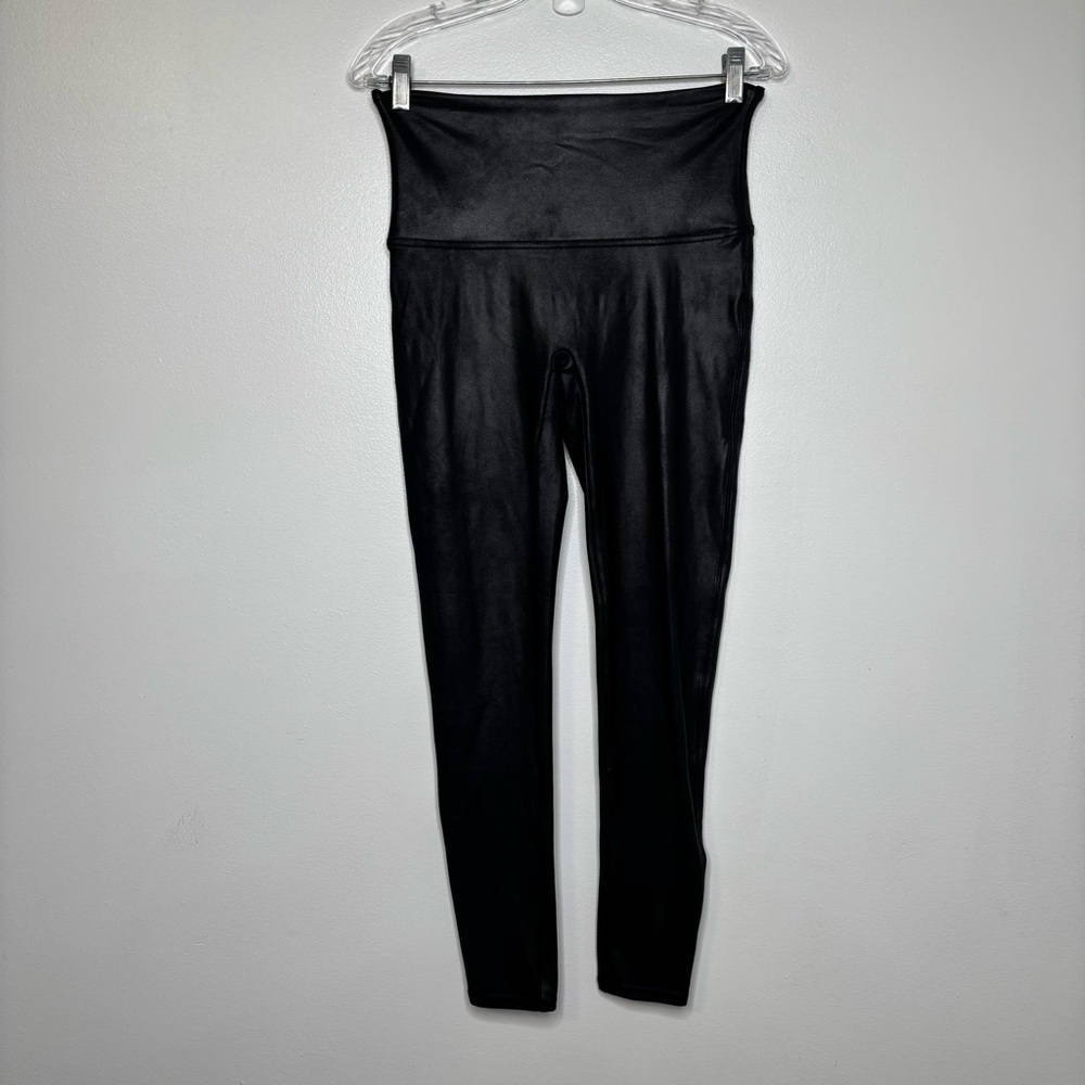 Spanx Faux Leather‎ Legging Black Size XL Womens Slimming Shapewear Spanxshape - Picture 3 of 8